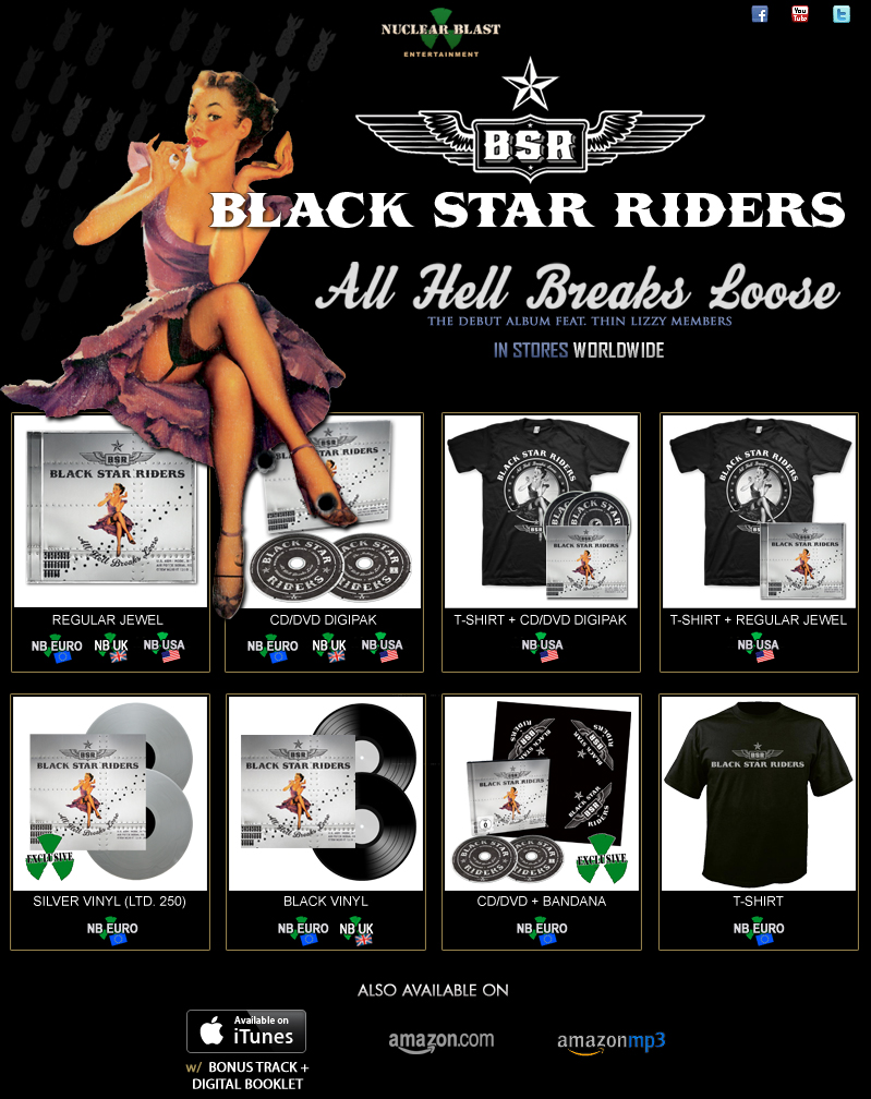 Rooster Malignant Insightful BLACK STAR RIDERS - ALL HELL BREAKS LOOSE - ORDER AT NUCLEAR BLAST RECORDS!